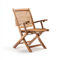 Patio Lounge Chair 60x70x90 cm Teak Wood Foldable Design - Natural Finish