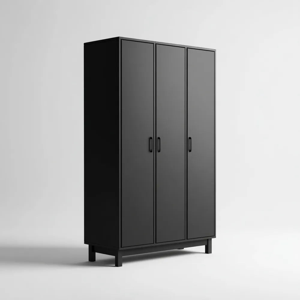 Wardrobe Metal Frame 180x60x200 cm - Black - Modern Design