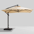 Cantilever Patio Umbrella 3m x 3m x 2.5m - Beige - Adjustable Outdoor Shade
