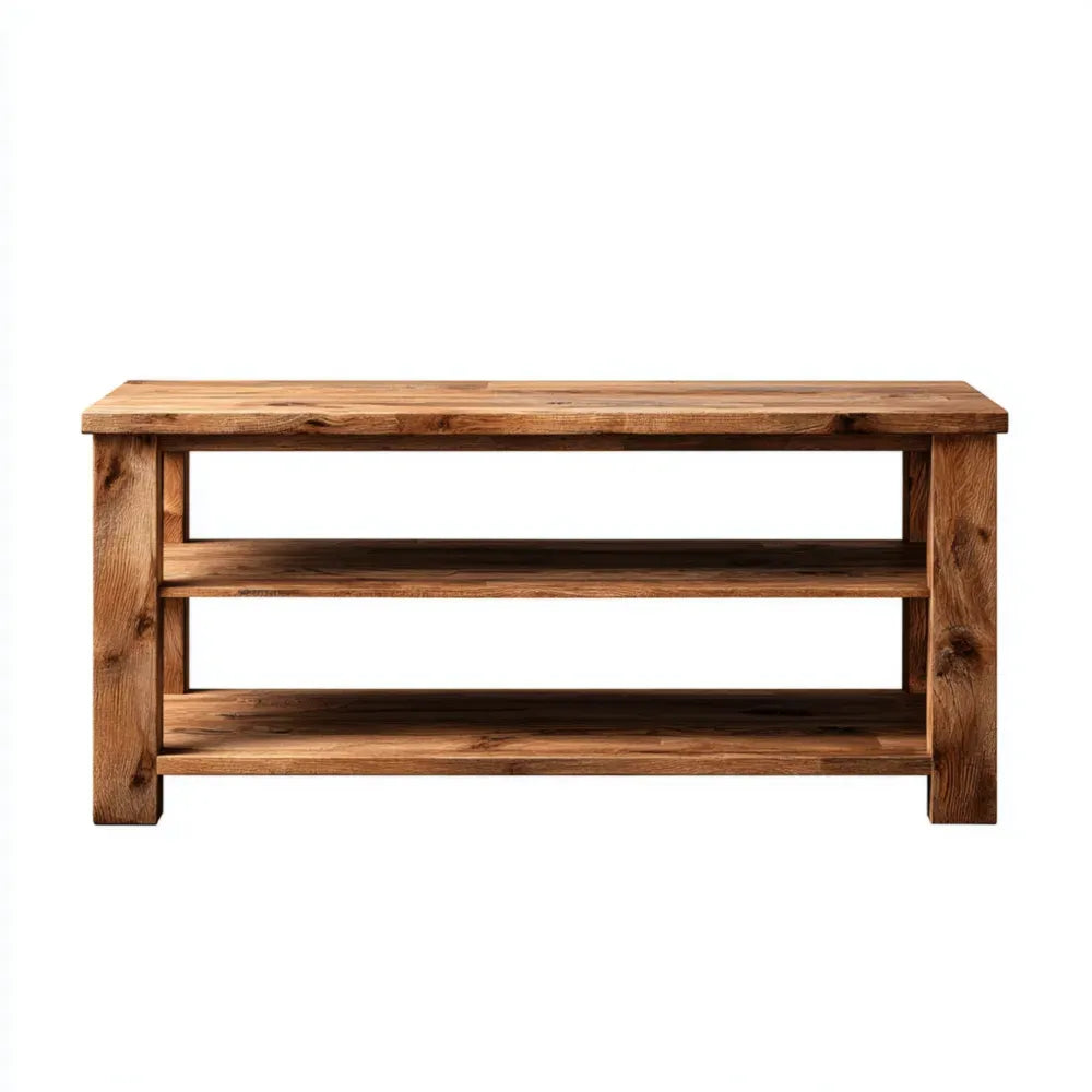 Wooden TV Stand Solid Wood 120x40x45 cm - Natural