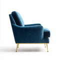 Contemporary Armchair Velvet Upholstery 85x90x100 cm - Blue